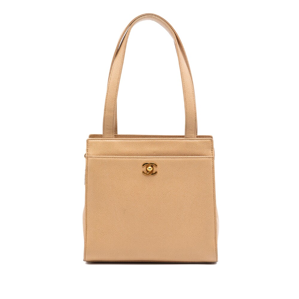 Chanel Cc Caviar Turn Lock Tote Pre- #290387C19B